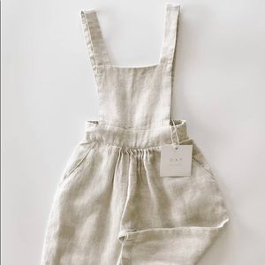 SOLD Oat linen romper SOLD